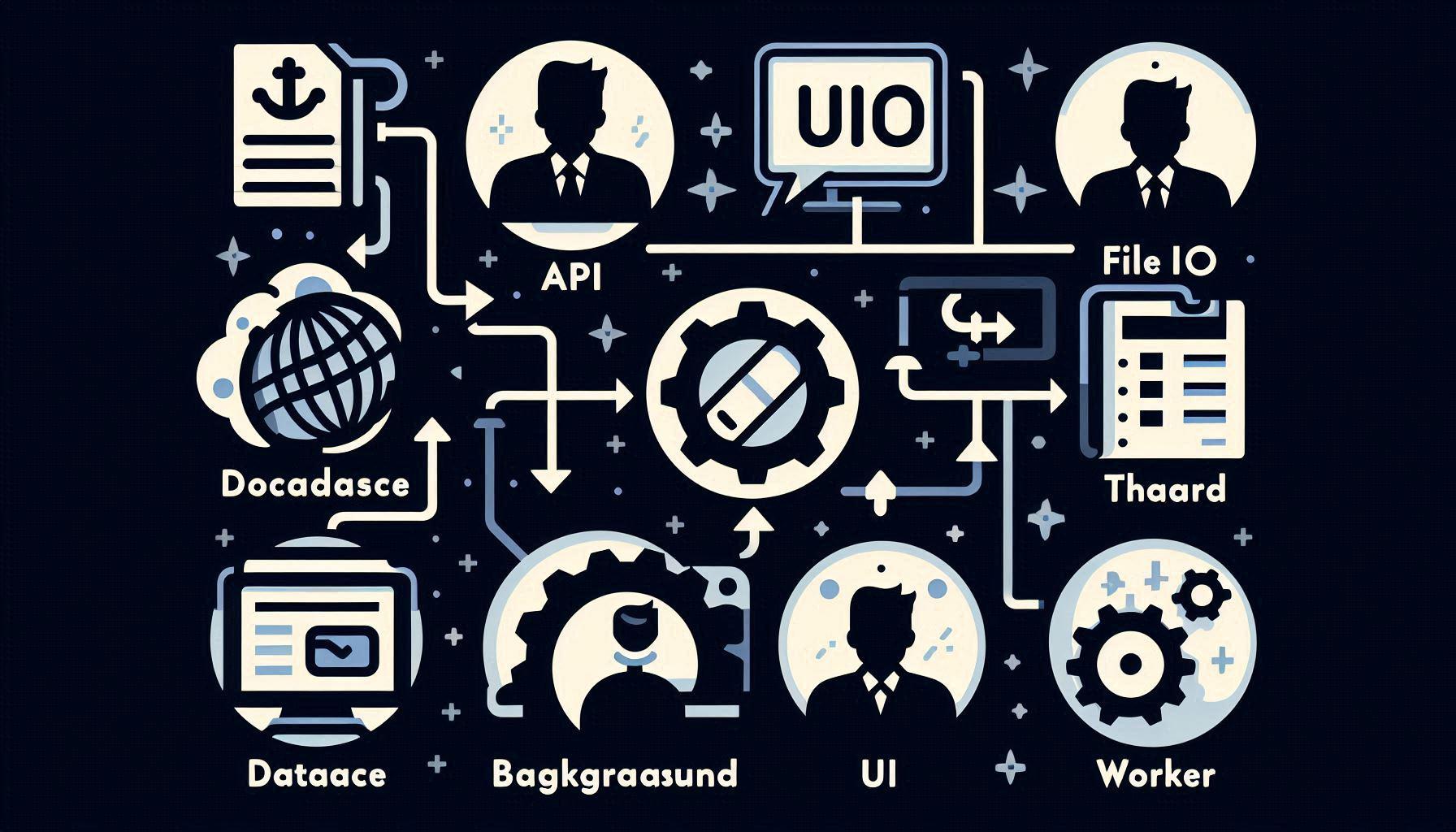 Real-world async use cases: HttpClient APIs, file IO, EF Core queries, responsive UI handlers, and background hosted services.