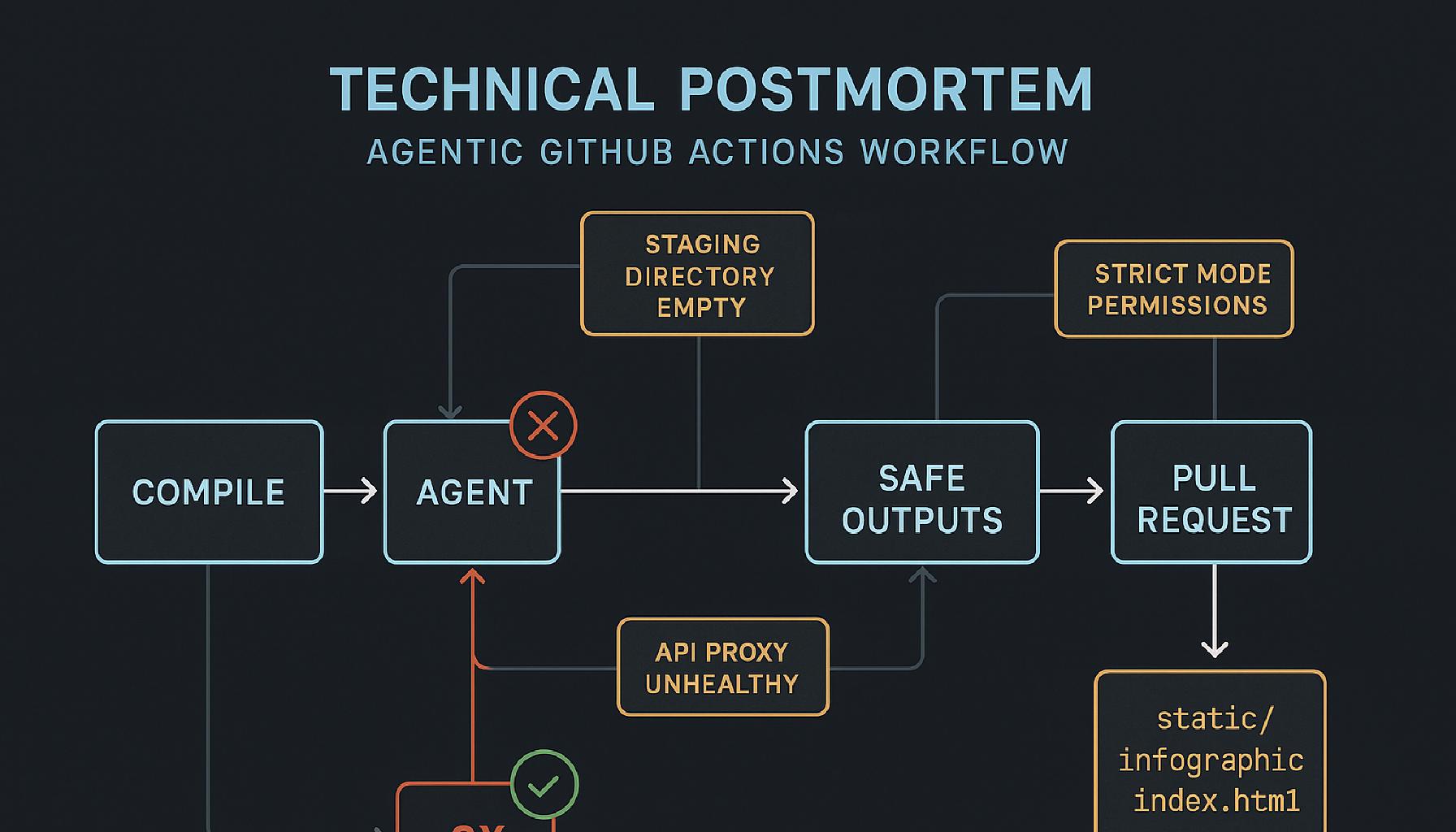 How I built and debugged an agentic GitHub workflow for a PLG infographic, including every failure, root cause, and fix.