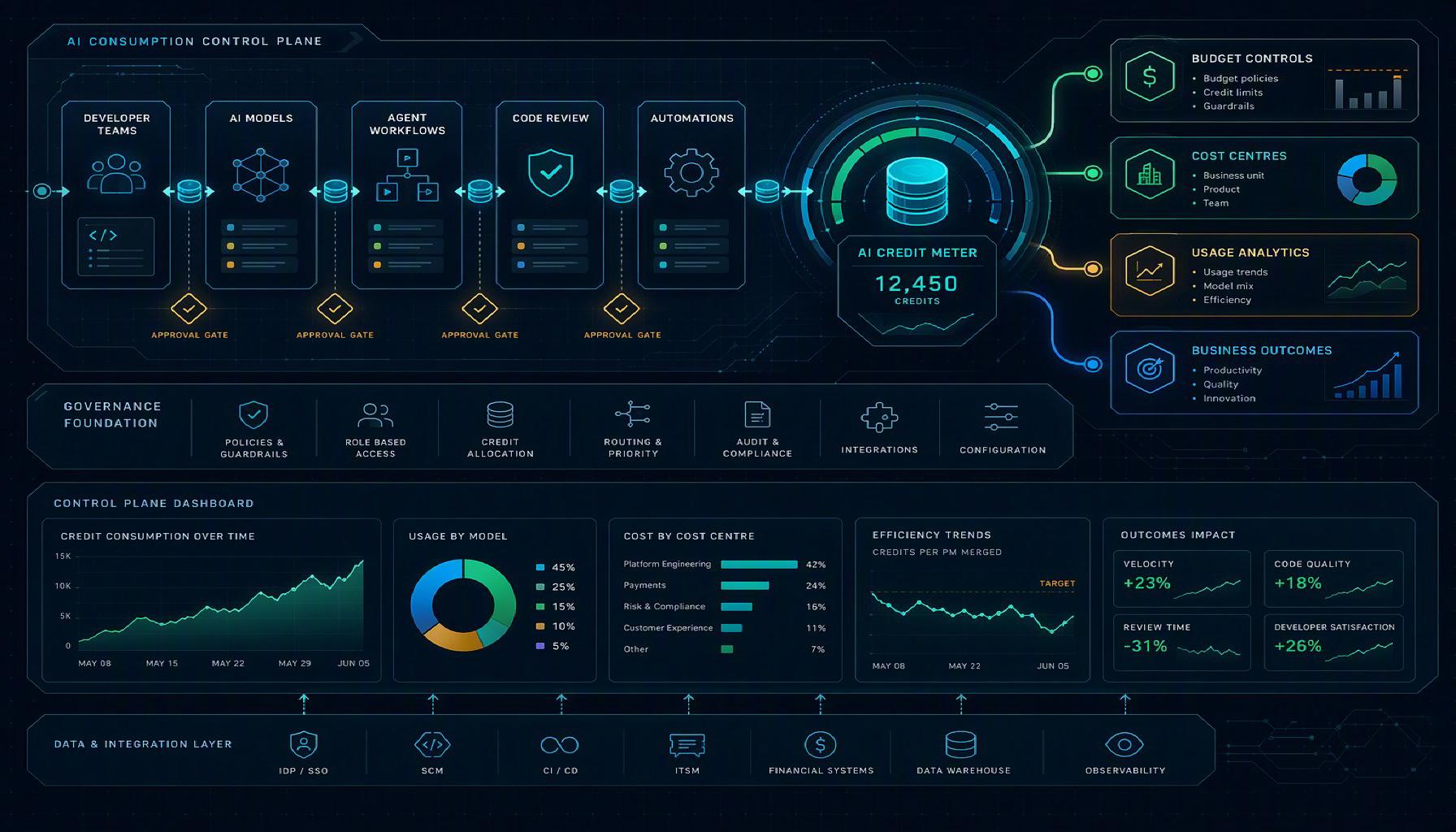 Move beyond Copilot licence management with AI cost visibility, budgets, attribution, agent governance, and outcome-based FinOps.